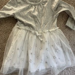Cat & Jack silver star tulle dress 2T